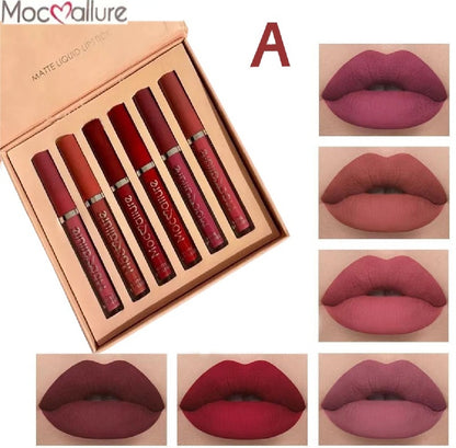 Nude Makeup Lipstick Liquid Velvet Matte Gloss Lip Red Lipstick Nude Women Long Lasting Waterproof Beauty Cosmetic Kit