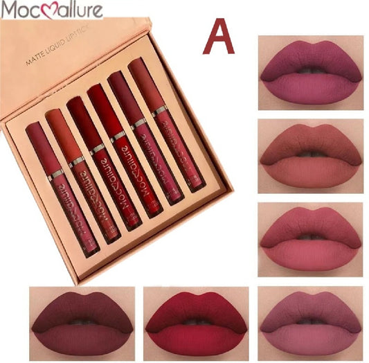Nude Makeup Lipstick Liquid Velvet Matte Gloss Lip Red Lipstick Nude Women Long Lasting Waterproof Beauty Cosmetic Kit