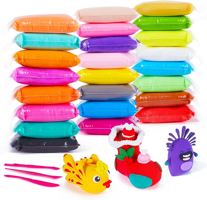 Kids Play Super Light Clay Air Dry Clay Kids Modeling Clay - Air Dry Polymer Clay with Free Tools Foamic Polymer Light Clay Slime Playdough For Kids
