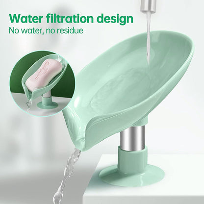 Newstyle Leaf Shape Soap Box Drain Soap Holder Box Bathroom Shower Soap Holder Dish Storage Plate Tray Bathroom Supplies Bathroom Gadge