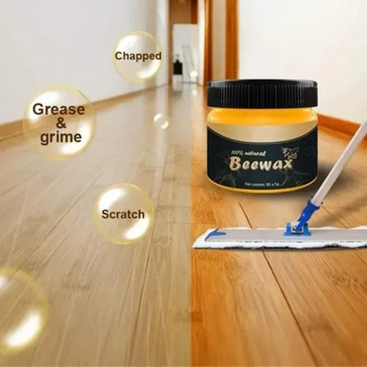 Beeswax Polish (PACK OF 2) ,Beewax Wood Polish and Cleaner for Furniture Care (85g) - 2 pcs