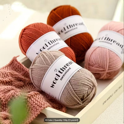 Premium Double Knit Wool Yarn - 4 Ply Soft Acrylic (80g) for Knitting & Crochet - Vista Brand