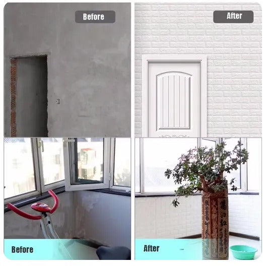 ENDOXI - 3D Brick Wallpaper - Brick Sheet Self Adhesive PE Foam 3D Wallpaper, 3D Wall Sticker for Home, Hotel, Bedroom, Cafe - Waterproof & Textured Design , Pack of Sample piece (35x38cm), 1, 2, 5, or 10 (70x77cm) 3D Wallpaper Sticker | Brick Sheets