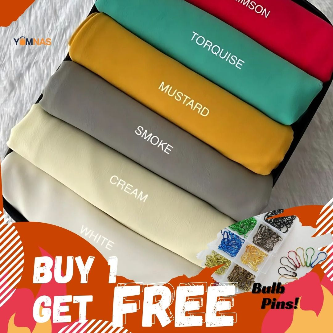 Hijab Set for Girls & Women – Premium Chiffon & Georgette Stoller Scarves | Lightweight, Breathable & Elegant Modest Fashion Hijabs for Daily & Party Wear