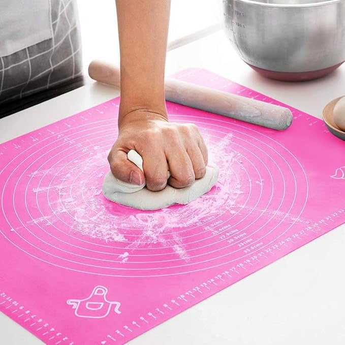 Large Size Silicon Roti Mat Pastry Fondant Dough Rolling Mat Non-Stick Chapati Sheet for Baking, Kneading & Rolling, Heat Resistant Reusable Silicone Surface for Kitchen Use