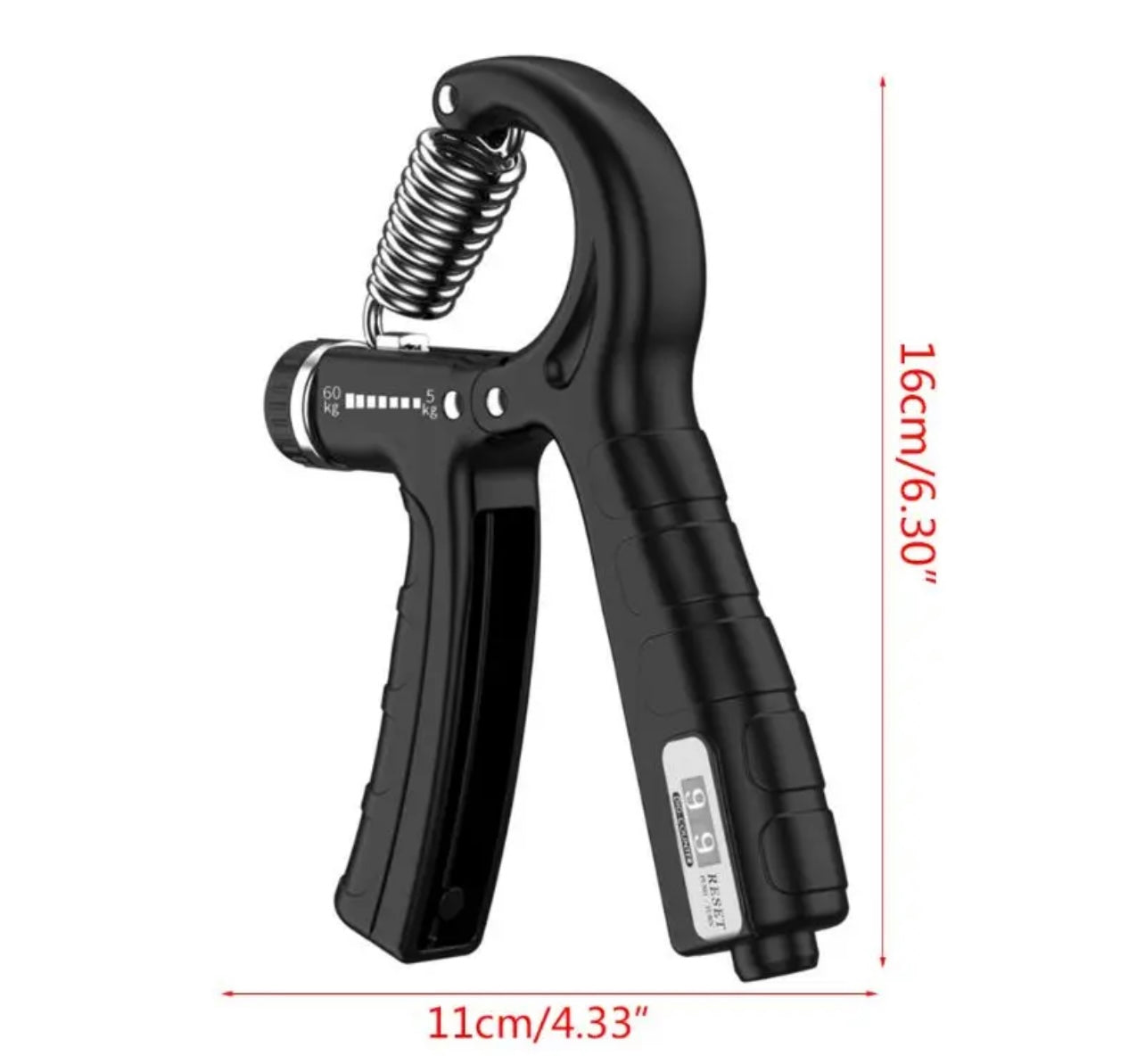 Automatic Counting Hand Gripper Adjustable Resistance Automatic Counting Non-Slip Hand Grip Strength Trainer Fingers Wrist Forearm Exerciser Workout Gear Home Gym Exercise Equipment Hand Gripper 5-60KG Automatic Non-Slip hand strengthen