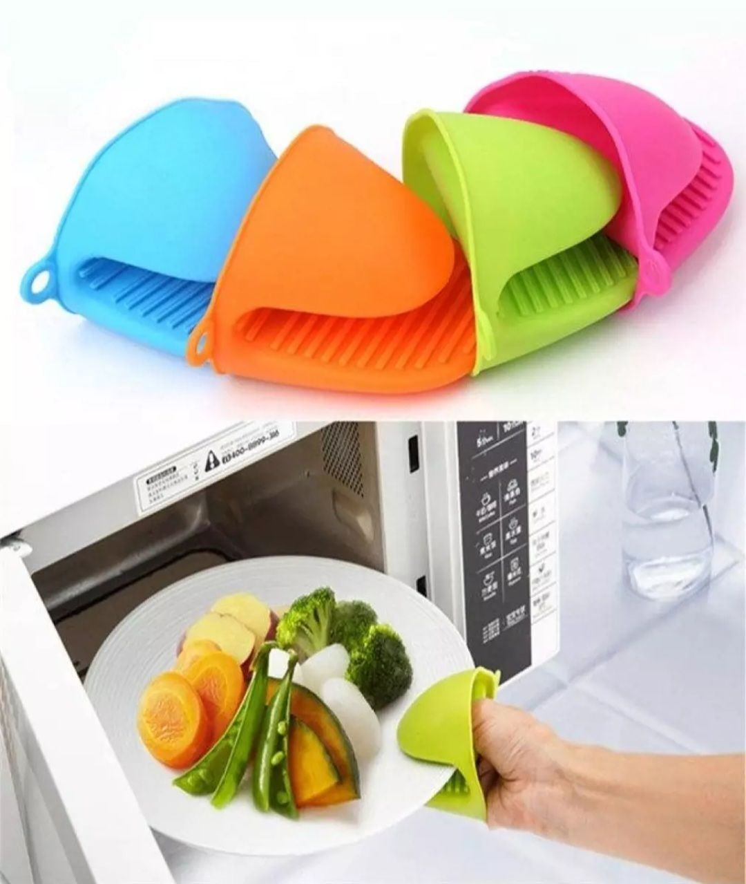 Best quality Pair of Silicon pot holder Gloves Silicone Heat Resistant Gloves hot pot holders Non Stick Anti-slip Pot Bowel Holder Baking Oven Mitts best Kitchen tool