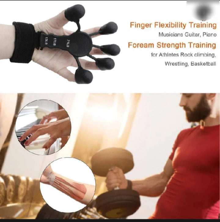 Finger Gripper Guitar Finger Exerciser Hand Strengthener Hand Trainer Black, Finger Griper, Finger Gripper Strength band, Silicon Finger Gripper, PCS Finger Gripper ,Finger Gripper Exercise Band