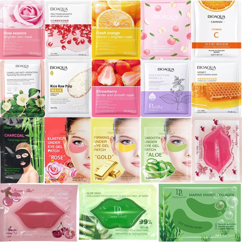 Pack of 10 Moisturizing Facial Face Sheet Mask,