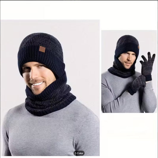 Winter Hat & Scarf Set for Women – High Elasticity, Thickened Warm Knit Beanie