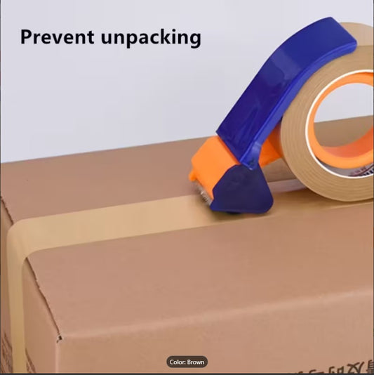 Large Roll Heavy-Duty Kraft Paper Tape – Extra  Strong Adhesive, No Residue, Easy Tear Packaging & Shipping Tape