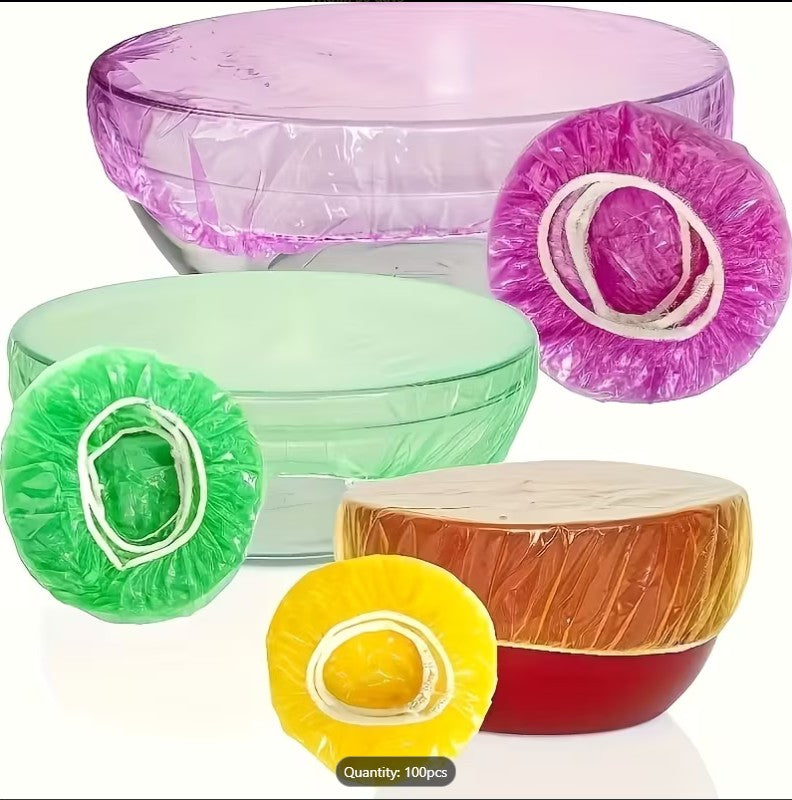 100 Pcs Reusable Elastic Food Storage Covers