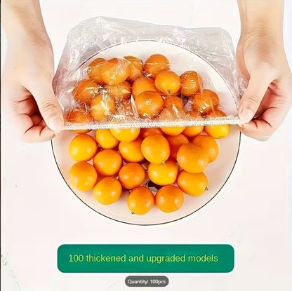 100 Pcs Reusable Elastic Food Storage Covers
