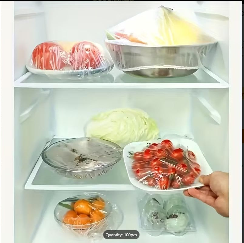 100 Pcs Reusable Elastic Food Storage Covers