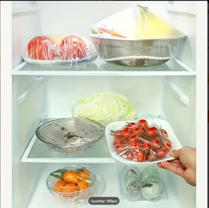 100 Pcs Reusable Elastic Food Storage Covers