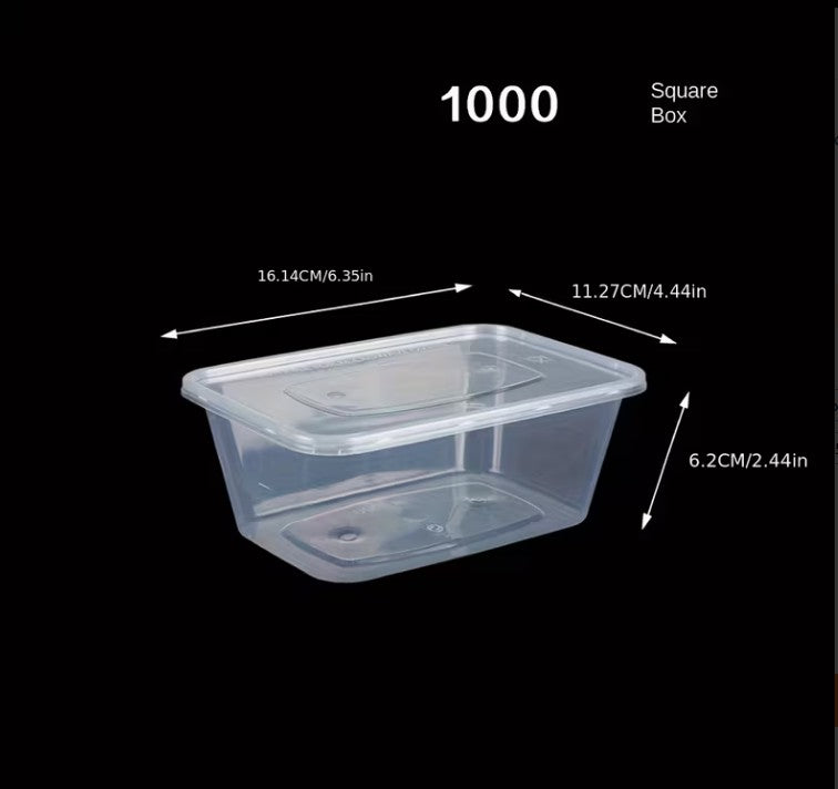 Disposable Transparent Rice Bowls with Lid