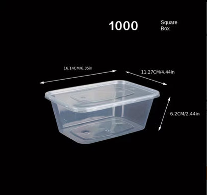 Disposable Transparent Rice Bowls with Lid