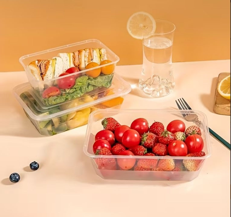 Disposable Transparent Rice Bowls with Lid