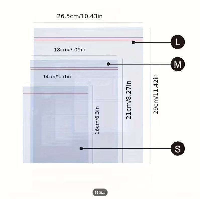 Duty Reusable Plastic Food Storage Bags Suitable for Freezer,