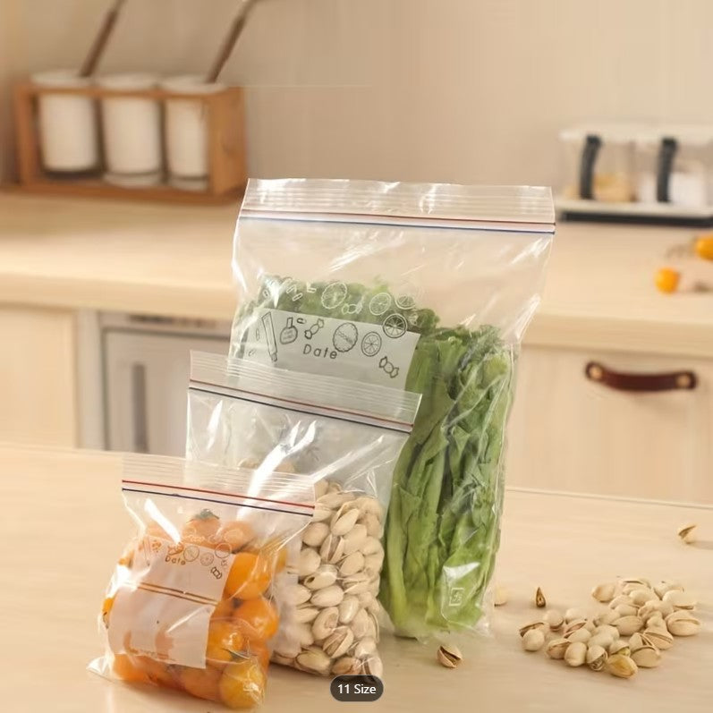 Duty Reusable Plastic Food Storage Bags Suitable for Freezer,
