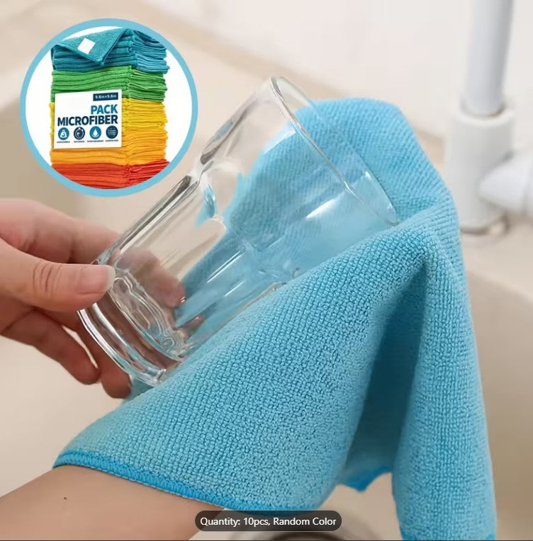 10pcs Microfiber Cleaning Cloth Set –