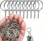 Premium Creative Metal Key Rings with Chain & Jump Rings – Bulk Keychain Ring Base for DIY Crafts, Customized Keychains & Handmade Accessories