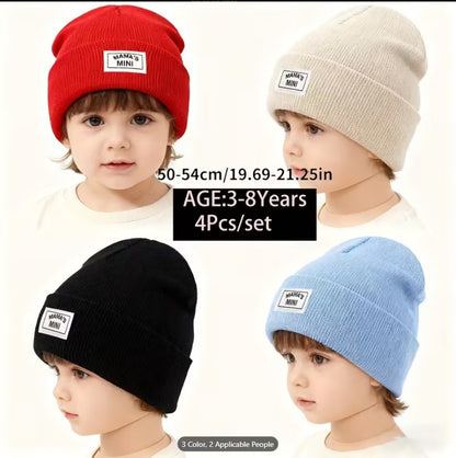Cozy Knitted Beanie for Unisex Teens & Babies – Soft, Warm Winter Hat