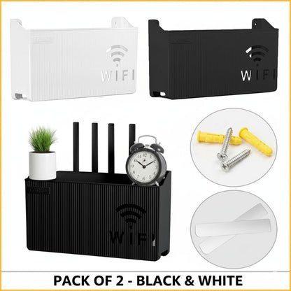 Wall Mounted WiFi Router Holder Box &ndash; Hidden Cable Organizer &amp; Decorative Shelf for Home &amp; Office Short Description: