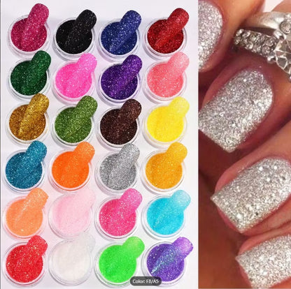 Glitter Eyeshadow Palette | 24 Vibrant Metallic Shades | Waterproof & Long-Lasting Shimmer Powder for Eye Makeup, Nail Art & Shiny Lip Gloss
