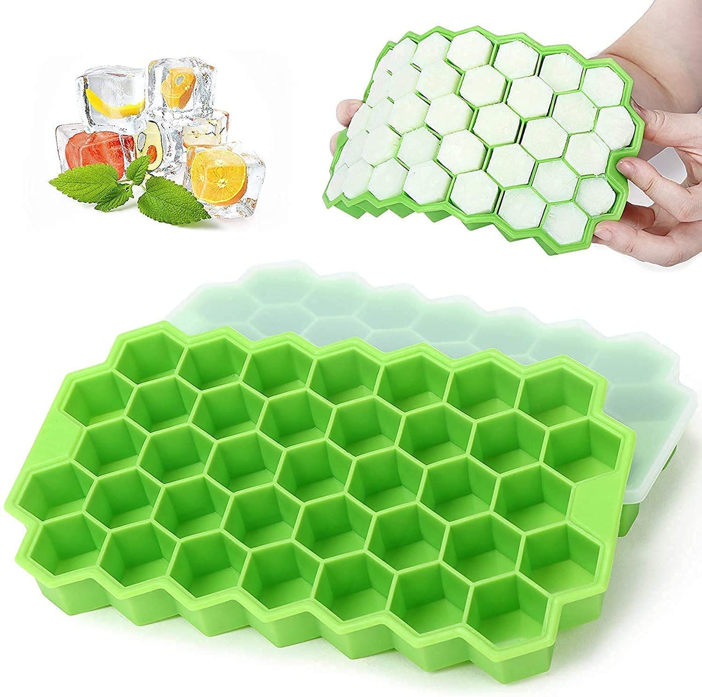 Silicon Ice Cube Tray – Flexible, Non-Stick, and Durable Ice Tray for Easy Ice Cube Removal, Ideal for Freezing Water, Juice, and More, BPA-Free and Dishwasher Safe