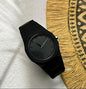 Black Arabic Aura Watch – Premium Matte Black Finish with Arabic Numerals | Unisex Luxury Fashion Watch