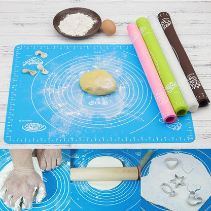 Large Size Silicon Roti Mat Pastry Fondant Dough Rolling Mat Non-Stick Chapati Sheet for Baking, Kneading & Rolling, Heat Resistant Reusable Silicone Surface for Kitchen Use