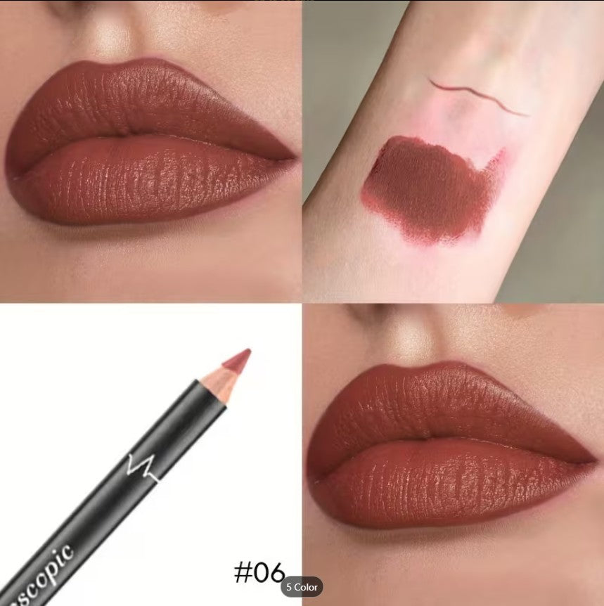 Matte Color Lipstick Pencil Set (12 Vibrant Shades)