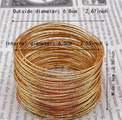 Lightweight and thin trending gold plated Bangles set prefect for daily and Party wear