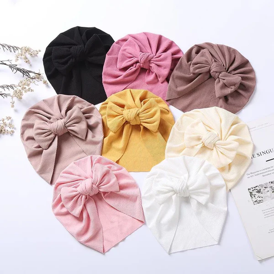 Pack of 4 Baby Girl Turban Caps