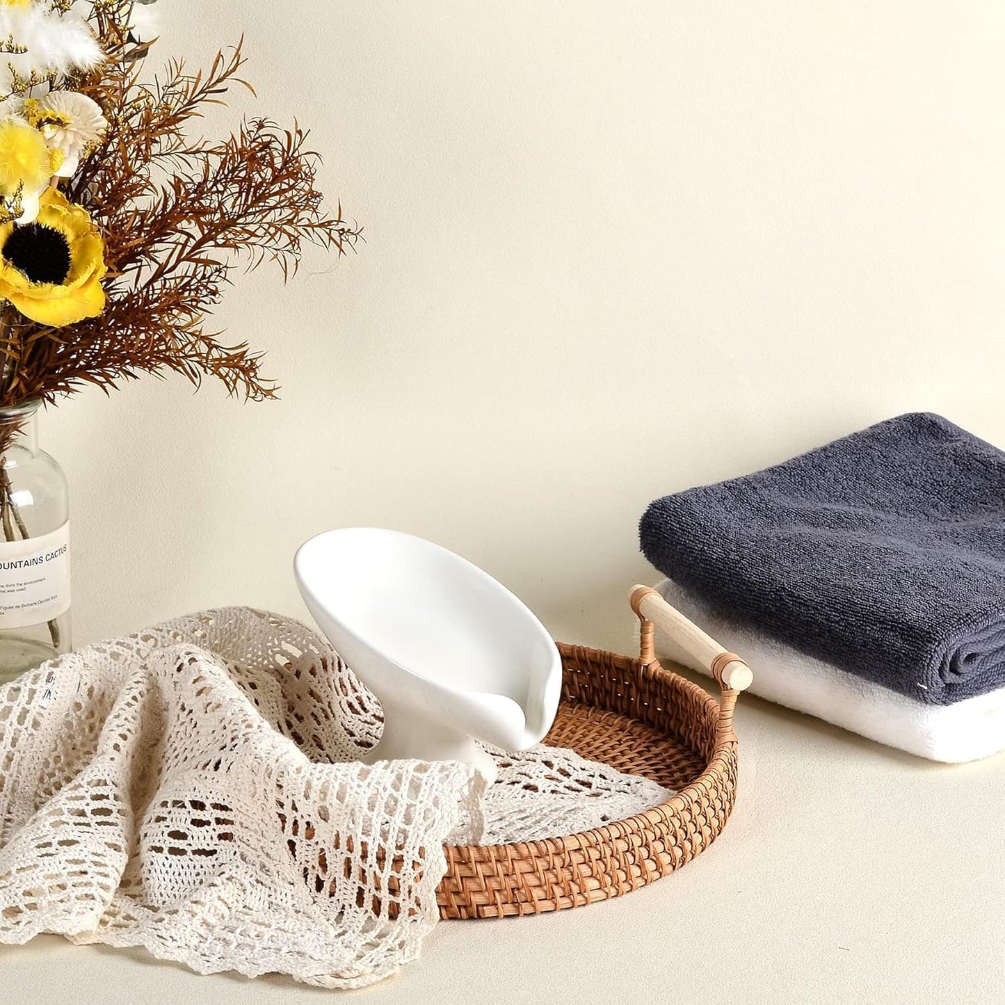 Newstyle Leaf Shape Soap Box Drain Soap Holder