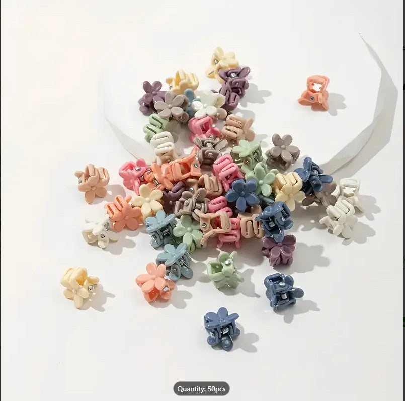 6 Pcs Mini Flower Hair Claw Clips for Kids