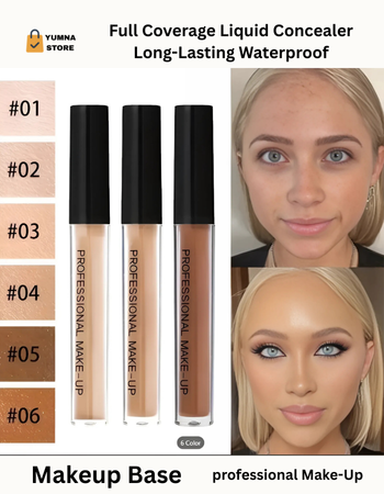6-Color Matte Concealer – Waterproof, Long-Lasting, Lightweight & Oil-Control Formula