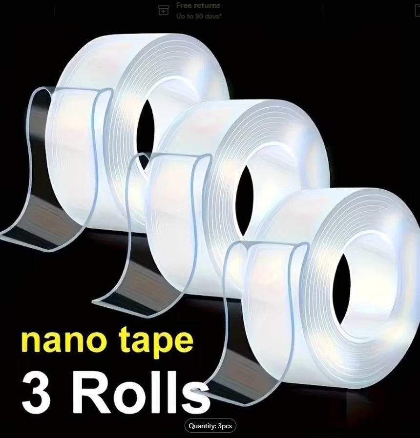 PACK OF 2 Washable Traceless Nano Adhesive Tape