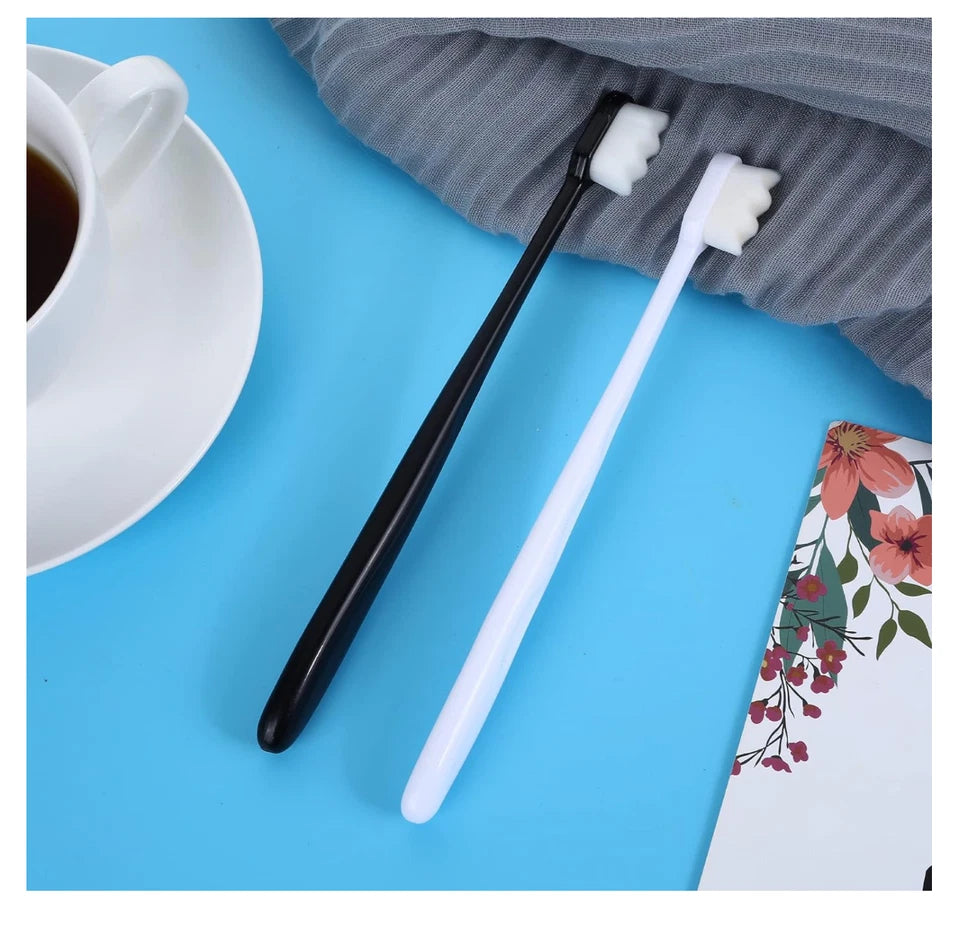 2PCS Ultra Soft Nano Bristle Toothbrush – Million Micro Fibers for Sensitive Teeth & Gums, Deep Clean & Whitening, Antibacterial Gum Care, Thick Wave Head, Ergonomic Non-Slip Handle – Tooth Brush for Adults, Braces & Implants