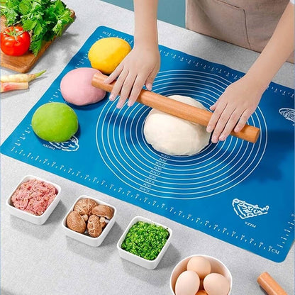 Large Size Silicon Roti Mat Pastry Fondant Dough Rolling Mat Non-Stick Chapati Sheet for Baking, Kneading & Rolling, Heat Resistant Reusable Silicone Surface for Kitchen Use
