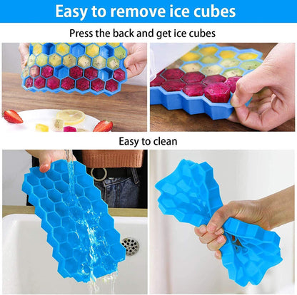 Silicon Ice Cube Tray – Flexible, Non-Stick, and Durable Ice Tray for Easy Ice Cube Removal, Ideal for Freezing Water, Juice, and More, BPA-Free and Dishwasher Safe