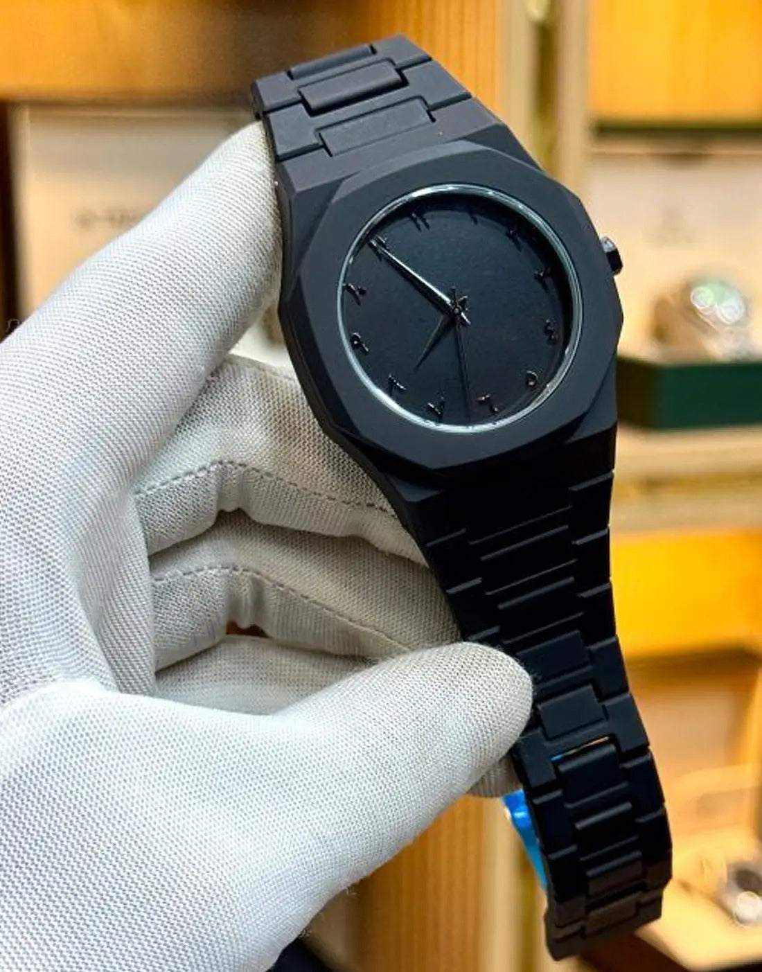 Black Arabic Aura Watch – Premium Matte Black Finish with Arabic Numerals | Unisex Luxury Fashion Watch