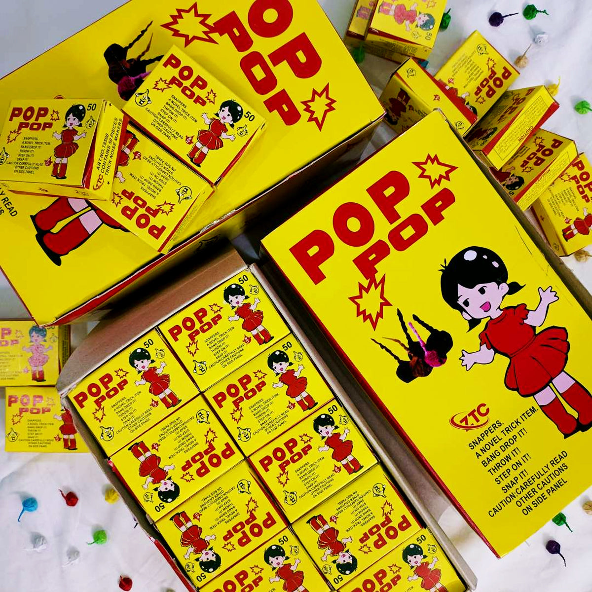 300 crackers  Pop Pop Snappers for Kids, party supplies – 2 Boxes – Fun Party Crackers, Party Toys, and Playful Games
