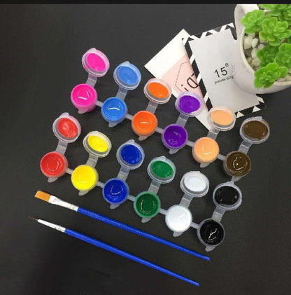 Kids Acrylic Paint Set with Brushes – Non-Toxic Art & Craft Painting Kit for Children