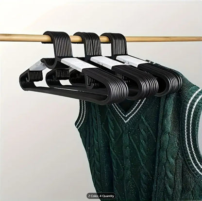 Pack of 12 Plastic Clothes Hangers Set - Colorful, Non Breakable , Non-Slip Hangers for Wardrobe, Closet & Cupboard Organization(random colour & design )