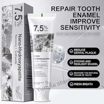 Hydroxyapatite Toothpaste – Fluoride-Free Nano Toothpaste for Sensitive Teeth | Advanced Enamel Protection, Fresh Breath & Gentle Whitening