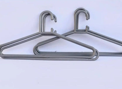 Pack of 12 Hangers - Good Quality Plastic Gray Hangers for Clothes