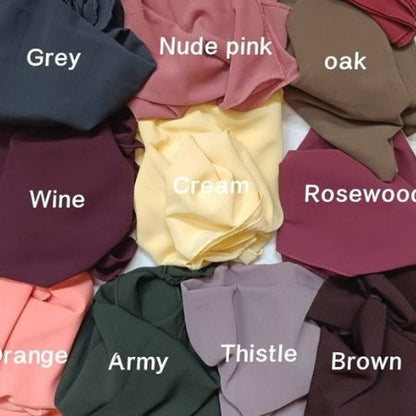 Hijab Set for Girls & Women – Premium Chiffon & Georgette Stoller Scarves | Lightweight, Breathable & Elegant Modest Fashion Hijabs for Daily & Party Wear