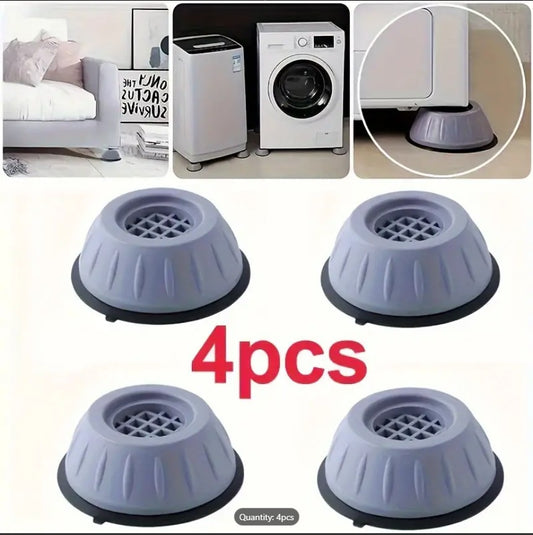 Pack of 4 Anti Vibration Washing Machine Feet Mats | Anti-Slip Noise Cancelling Shock Absorber Pads for Washer, Dryer, Furniture & Appliances